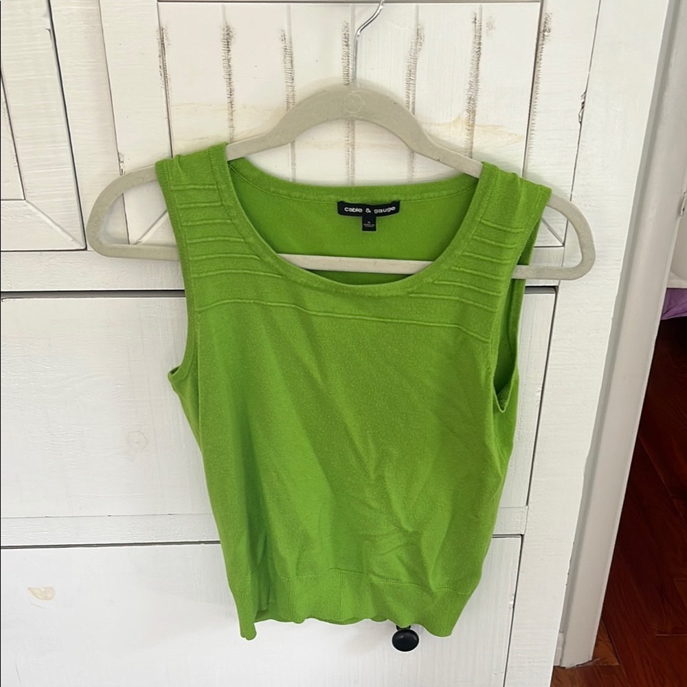Cable & Gauge Green Crew Neck Sweater